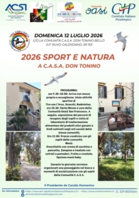 �2026 SPORT E NATURA A C.A.S.A. DON TONINO�, UNA GIORNATA TRA SPIRITUALIT�, INCLUSIONE E CONDIVISIONE