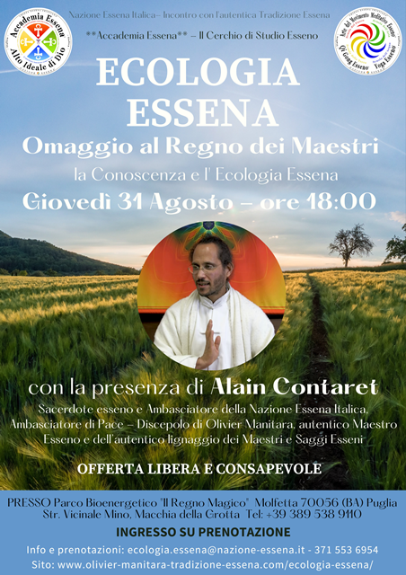 ECOLOGIA ESSENA  IL TEMA DELLINCONTRO CHE SI TERR PRESSO IL PARCO BIOENERGETICO 