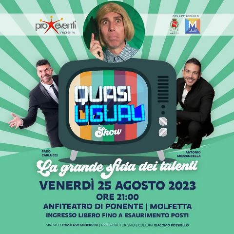 QUASI UGUALI SHOW, LA GRANDE SFIDA DEI TALENTI, PER UNA SERATA ALLINSEGNA DEL DIVERTIMENTO