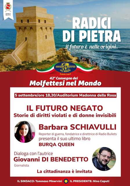 BARBARA SCHIAVULLI PRESENTA A MOLFETTA IL SUO ULTIMO LIBRO BURQUA QUEEN