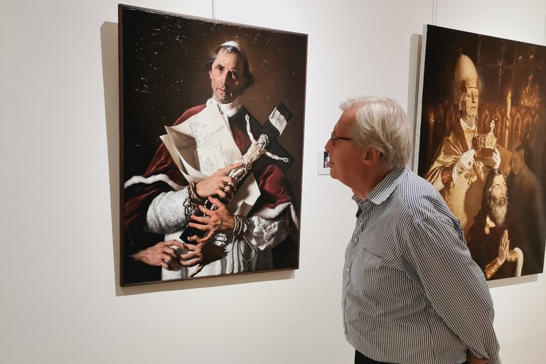 VITTORIO SGARBI IN VISITA AL MUSEO DIOCESANO DI MOLFETTA