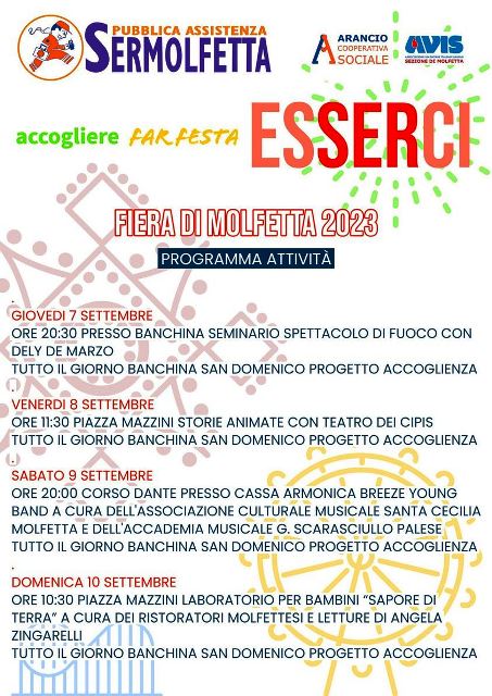 NEI GIORNI DELLA FESTA DELLA MADONNA DEI MARTIRI IL SERMOLFETTA RIPROPONE IL PROGETTO ACCOGLIERE FAR FESTA ESSERCI