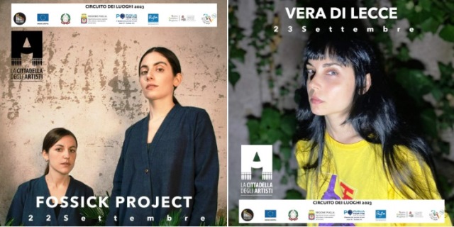 VENERD 22 E SABATO 23 SETTEMBRE DUE APPUNTAMENTI PRESSO LA CITTADELLA DEGLI ARTISTI: FOSSICK PROJECT E VERA DI LECCE