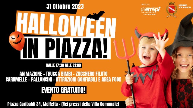 CON HALLOWEEN IN PIAZZA! SPAZIO AL DIVERTIMENTO PER I PI PICCOLI E I GRANDI E ALLA BENEFICENZA IN FAVORE DEI BAMBINI MENO FORTUNATI