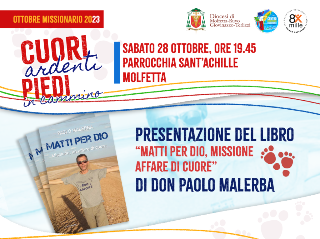 DON PAOLO MALERBA PRESENTA PRESSO LA PARROCCHIA SANT'ACHILLE A MOLFETTA IL LIBRO MATTI PER DIO