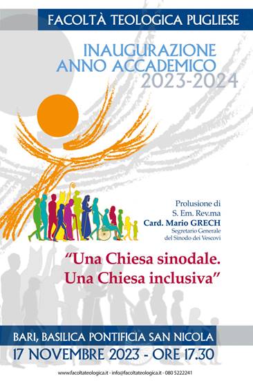 SI INAUGURA VENERD 17 NOVEMBRE PRESSO LA FACOLT TEOLOGICA PUGLIESE LANNO ACCADEMICO 2023-2024