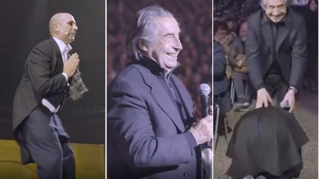 CHECCO ZALONE SU CANALE 5 IMITANDO IL MAESTRO MUTI CITA MOLFETTA PIU VOLTE