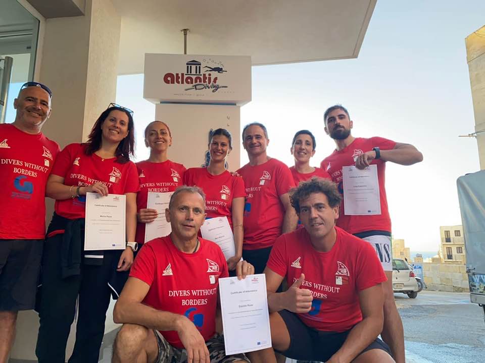 IL NUCLEO SUB DI MOLFETTA E' STATO  A MALTA PER LA SECONDA FASE DEL PROGETTO DIVERS SENZA FRONTIERE
