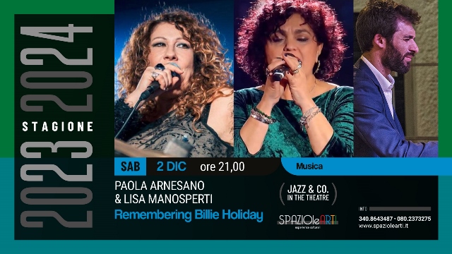 IL TRIO DI PAOLA ARNESANO E LISA MANOSPERTI INAUGURA SABATO 2 DICEMBRE LA STAGIONE MUSICALE A SPAZIOLEARTI