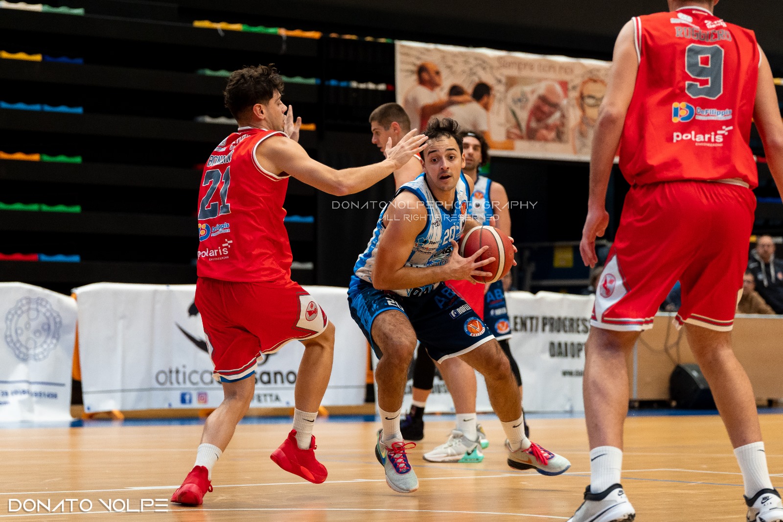 DECIMA VITTORIA CONSECUTIVA PER LA DAI OPTICAL VIRTUS BASKET MOLFETTA. ANCHE LANGRI PALLACANESTRO DEVE ARRENDERSI ALLO STRAPOTERE BIANCOAZZURRO