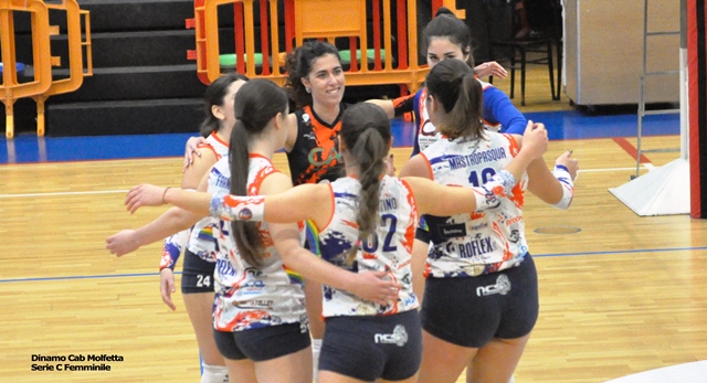 NELLA SFIDA CONTRO L'ASEM VOLLEY, AL MAJORANA DI BARI, LA DINAMO CAB MOLFETTA PERDE L'IMBATTIBILIT