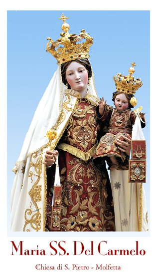 OGGI 16 LUGLIO E' LA FESTA DELLA MADONNA DEL CARMELO ANCHE A MOLFETTA