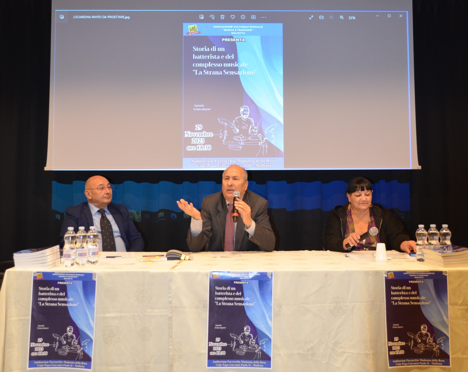 PRESENTATO IL LIBRO STORIA DI UN BATTERISTA E DEL COMPLESSO MUSICALE LA STRANA SENSAZIONE