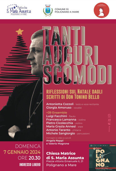 I TANTI AUGURI SCOMODI DI DON TONINO A POLIGNANO A MARE