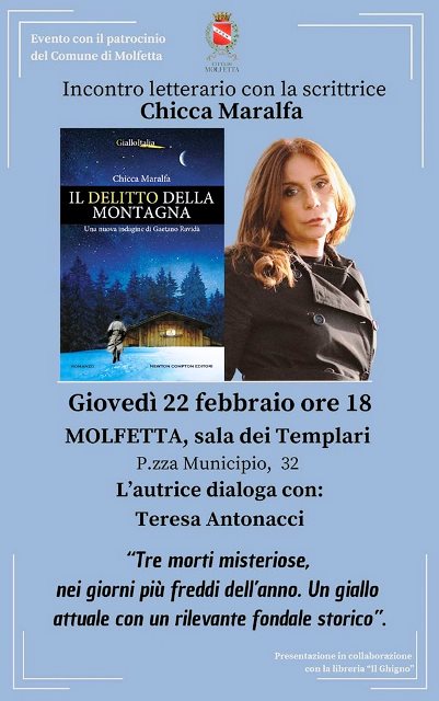 SARA' PRESENTATO A MOLFETTA L'ULTIMO LIBRO DI CHICCA MARALFA 