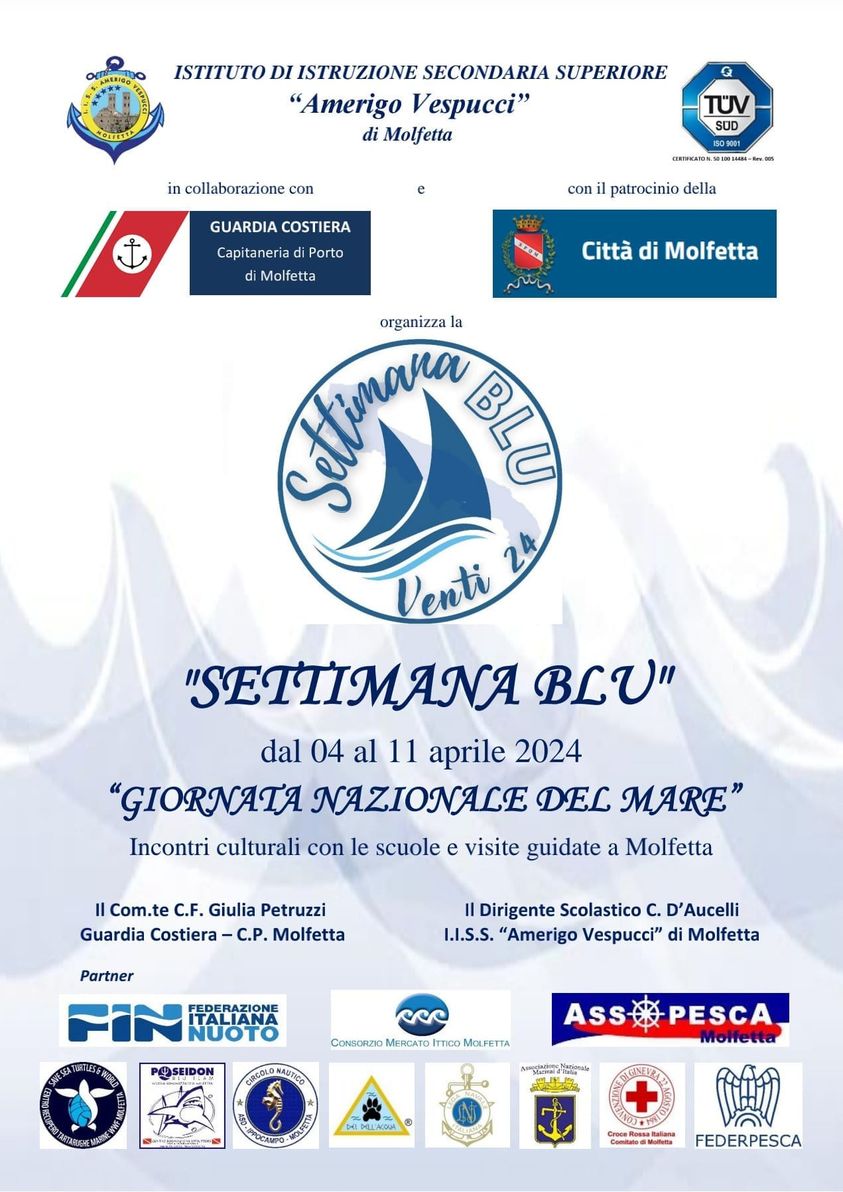 LA SETTIMANA BLU A MOLFETTA DAL 4 ALL'11 APRILE CON TANTE INIZIATIVE