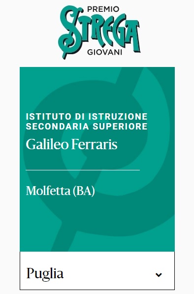 LI.I.S.S. GALILEO FERRARIS DI MOLFETTA E IL SUO CIRCOLO DEI LETTORI FARANNO PARTE DELLA GIURIA DEL PREMIO STREGA GIOVANI 2024