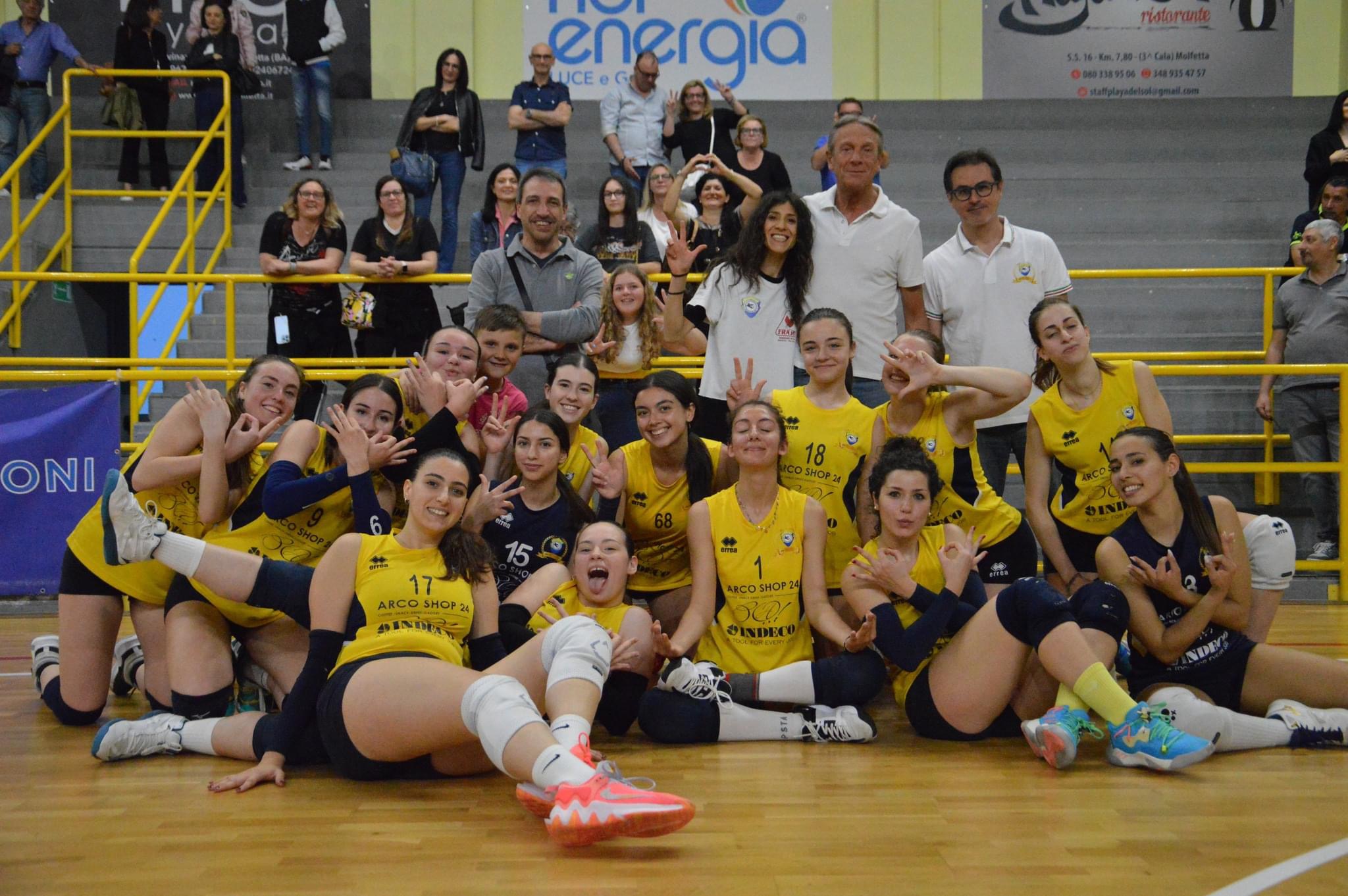 NELLULTIMA GARA CASALINGA DELLA FASE A GIRONI DEI PLAYOFF, VITTORIA PER 3-0 DELLASDAM PEGASO 93 MOLFETTA CONTRO LA POL. IDEAL TALSANO
