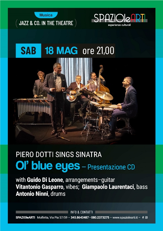 IL QUINTETTO DI PIERO DOTTI DEDICA IL NUOVO ALBUM OL BLUE EYES A FRANK SINATRA