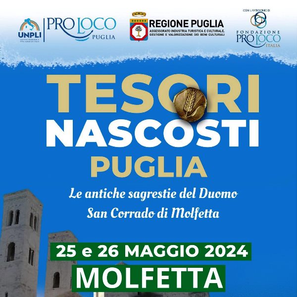 ANCHE A MOLFETTA SI TIENE LINIZIATIVA TESORI NASCOSTI DI PUGLIA 