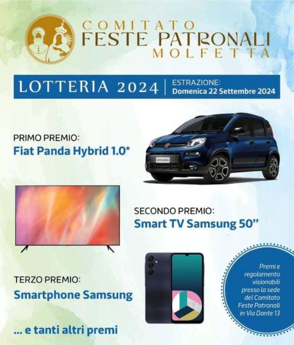 PARTE LA VENDITA DEI BIGLIETTI DELLA LOTTERIA LEGATA ALLA FESTA DELLA MADONNA DEI MARTIRI 2024
