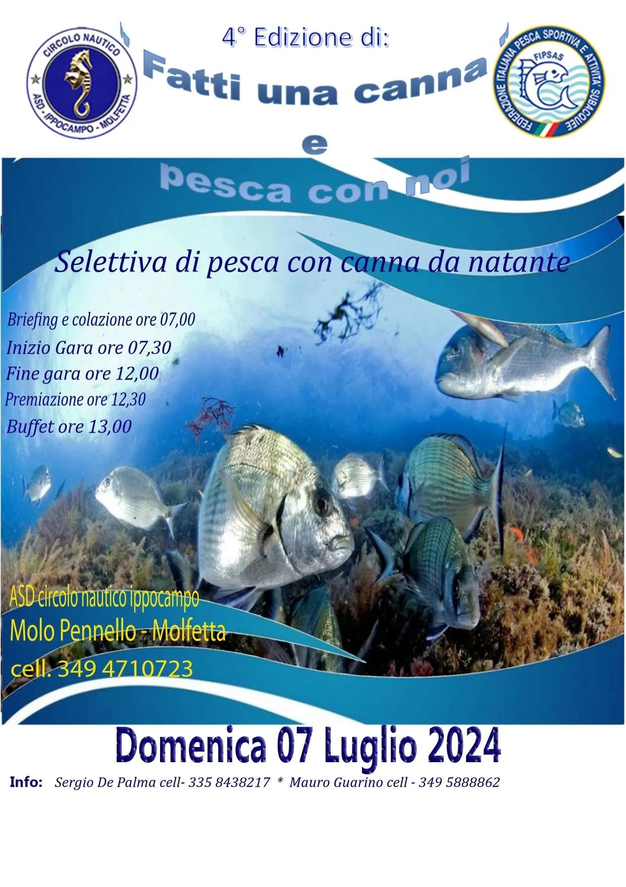 QUARTA EDIZIONE DELLA GARA DI PESCA SPORTIVA ORGANIZZATA DAL CIRCOLO NAUTICO IPPOCAMPO DI MOLFETTA