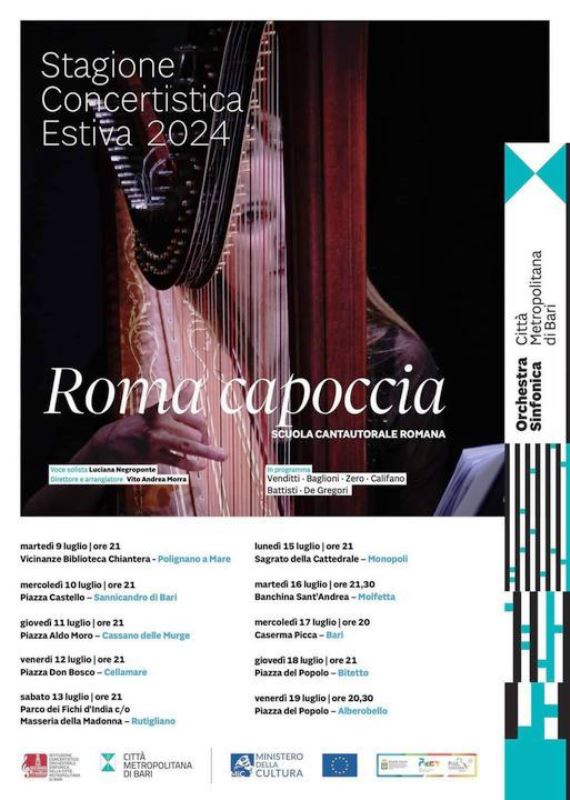  PARTITA LA STAGIONE CONCERTISTICA ESTIVA DELL'ORCHESTRA SINFONICA DELLA CITT METROPOLITANA DI BARI
