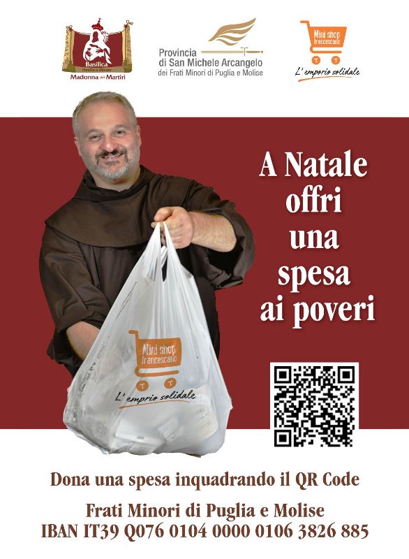 SOSTENIAMO IL MINI SHOP FRANCESCANO CON UN GESTO DI SOLIDARIET PER CONSENTIRE A CHI  IN DIFFICOLT DI FESTEGGIARE IL NATALE