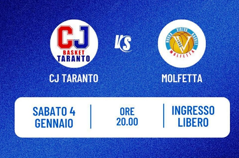 SI APRE CON UNA TRASFERTA A TARANTO IL 2025 PER LA DAI OPTICAL VIRTUS BASKET MOLFETTA