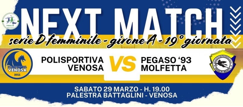 ASDAM PEGASO 93 MOLFETTA ALLA CONQUISTA DELLA VETTA DELLA CLASSIFICA DEL GIRONE A DEL CAMPIONATO DI SERIE D