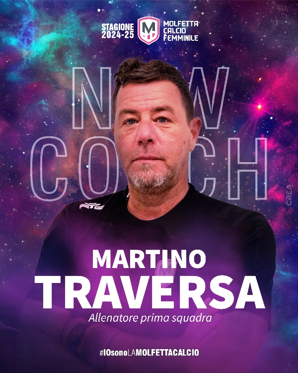 NUOVO ALLENATORE PER LA MOLFETTA CALCIO FEMMINILE. SI TRATTA DI MARTINO TRAVERSA