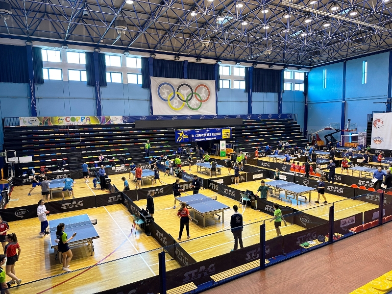 PARTE VENERD 4 APRILE, LA TRE GIORNI DELLA 43 COPPA DELLE REGIONI, STORICA MANIFESTAZIONE GIOVANILE RISERVATA AL SETTORE UNDER 15 DI TENNISTAVOLO
