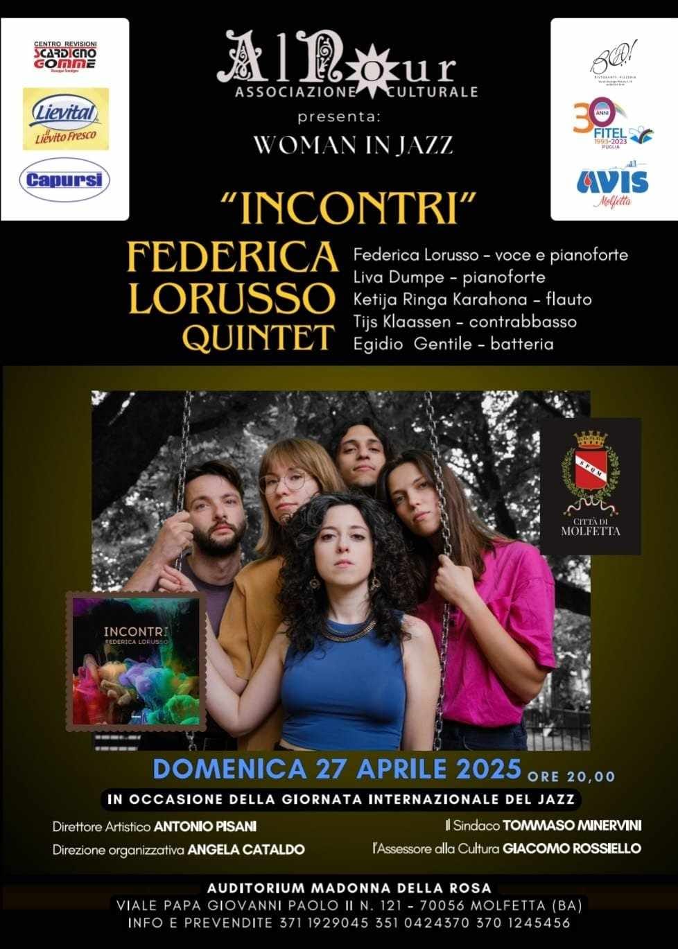 INCONTRI, IL NUOVO ALBUM DI FEDERICA LORUSSO, SAR PRESENTATO IN ANTEPRIMA A MOLFETTA