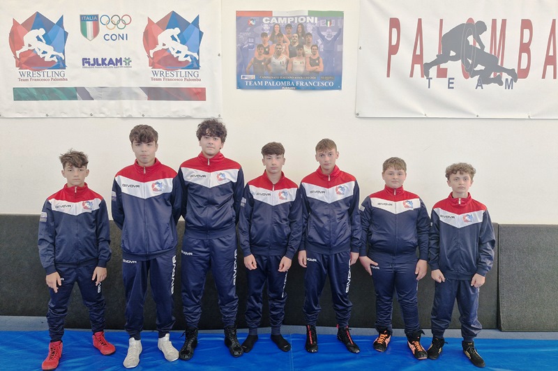 GRANDI ASPETTATIVE PER IL CAMPIONATO ITALIANO UNDER 15 DI LOTTA LIBERA PER IL TEAM PALOMBA FRANCESCO