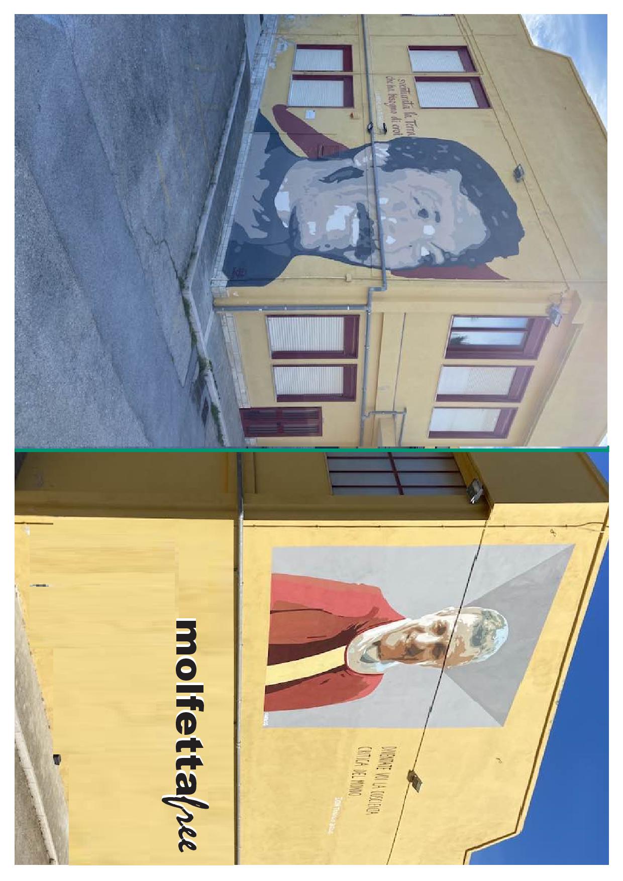 DOPO CARNICELLA, UN MURALES SU DON TONINO BELLO ALL'ISTITUTO ALBERGHIERO DI MOLFETTA