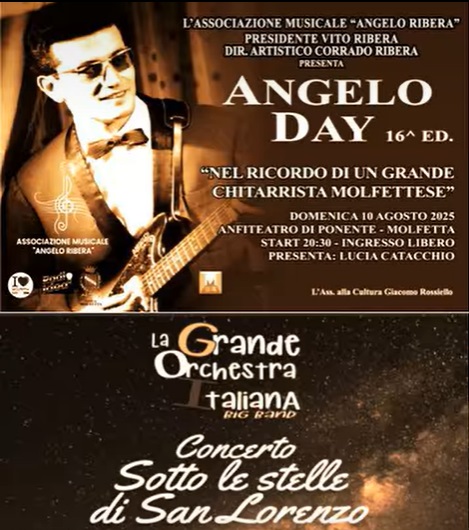 16^ EDIZIONE DI “ANGELO DAY”, PER RICORDARE IL GRANDE CHITARRISTA MOLFETTESE ANGELO RIBERA