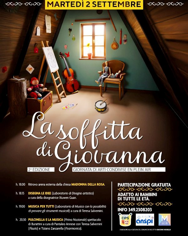 MARTEDI' 2 SETTEMBRE A MOLFETTA SI TERRA' LA PRIMA NAZIONALE DELLO SPETTACOLO DI BURATTINI: PULCINELLA E LA MUSICA