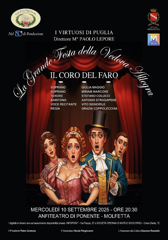 LA SOCIET OPERAIA DI MUTUO SOCCORSO FESTEGGIA IL 150 ANNIVERSARIO DELLA FONDAZIONE CON LO SPETTACOLO 