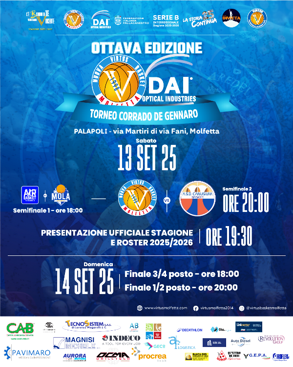 SABATO 13 E DOMENICA 14 SETTEMBRE APPUNTAMENTO CON IL GRANDE BASKET. SI GIOCA L8 EDIZIONE DEL TORNEO CORRADO DE GENNARO