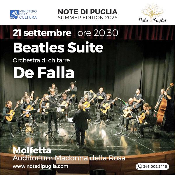 CONCERTO-SPETTACOLO DEDICATO AL QUARTETTO DI LIVERPOOL: BEATLES SUITE OPERA