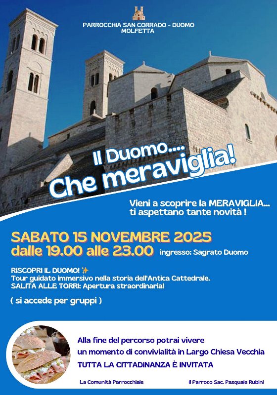 UNA SERATA DEDICATA A RISCOPRIRE LE BELLEZZE DEL NOSTRO TERRITORIO: IL DUOMO... CHE MERAVIGLIA