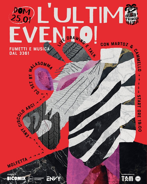 BICOMIX INAUGURA IL 2026 A MOLFETTA CON PABLO CAMMELLO E ALE MARTOZ PER UNA SERATA TRA FUMETTO E MUSICA