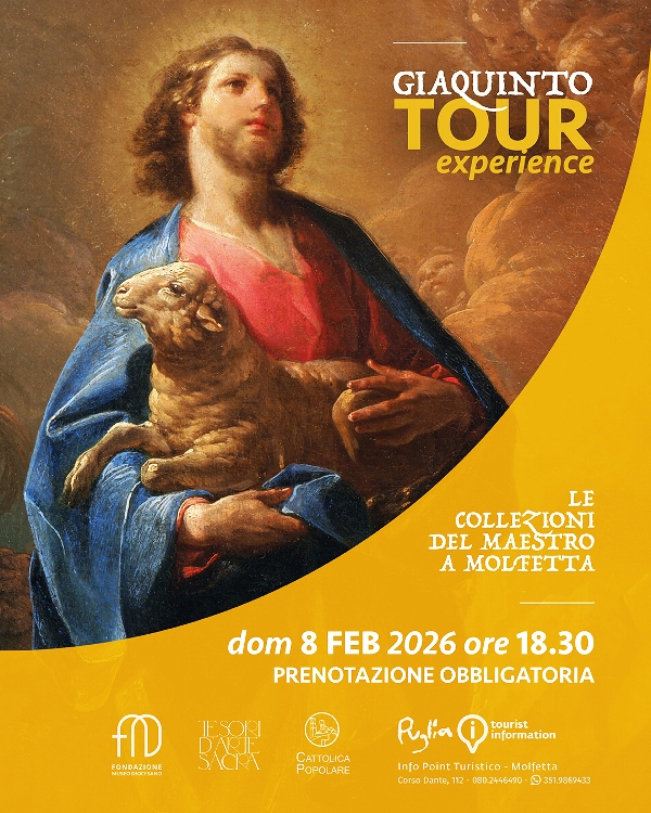 APERTE LE PRENOTAZIONI PER PARTECIPARE AL GIAQUINTO TOUR EXPERIENCE PRESSO IL MUSEO DIOCESANO DI MOLFETTA