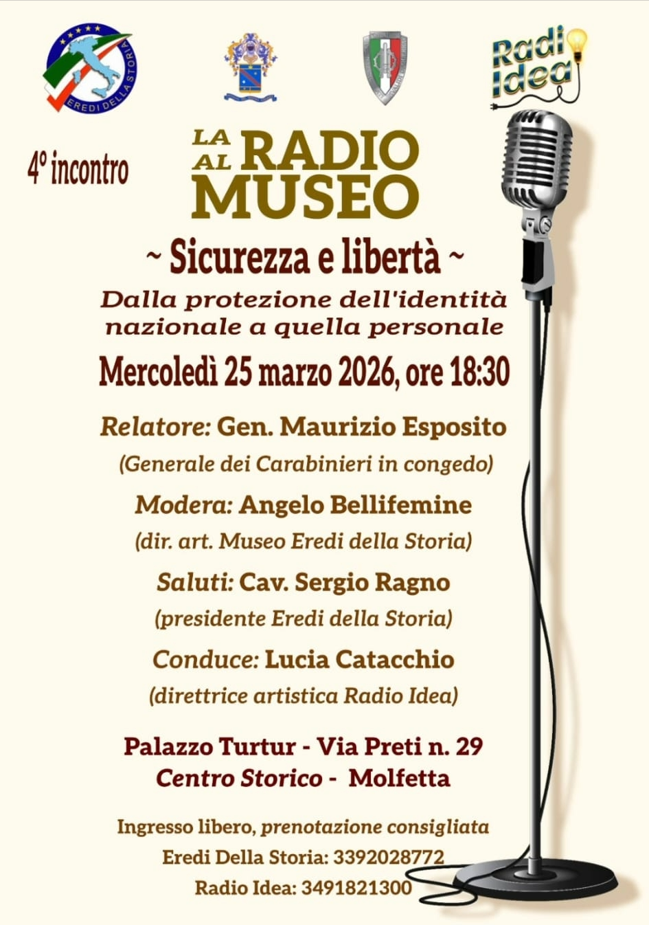 MERCOLED� 25 MARZO SI SVOLGER� IL QUARTO INCONTRO DELLA RASSEGNA �LA RADIO AL MUSEO�