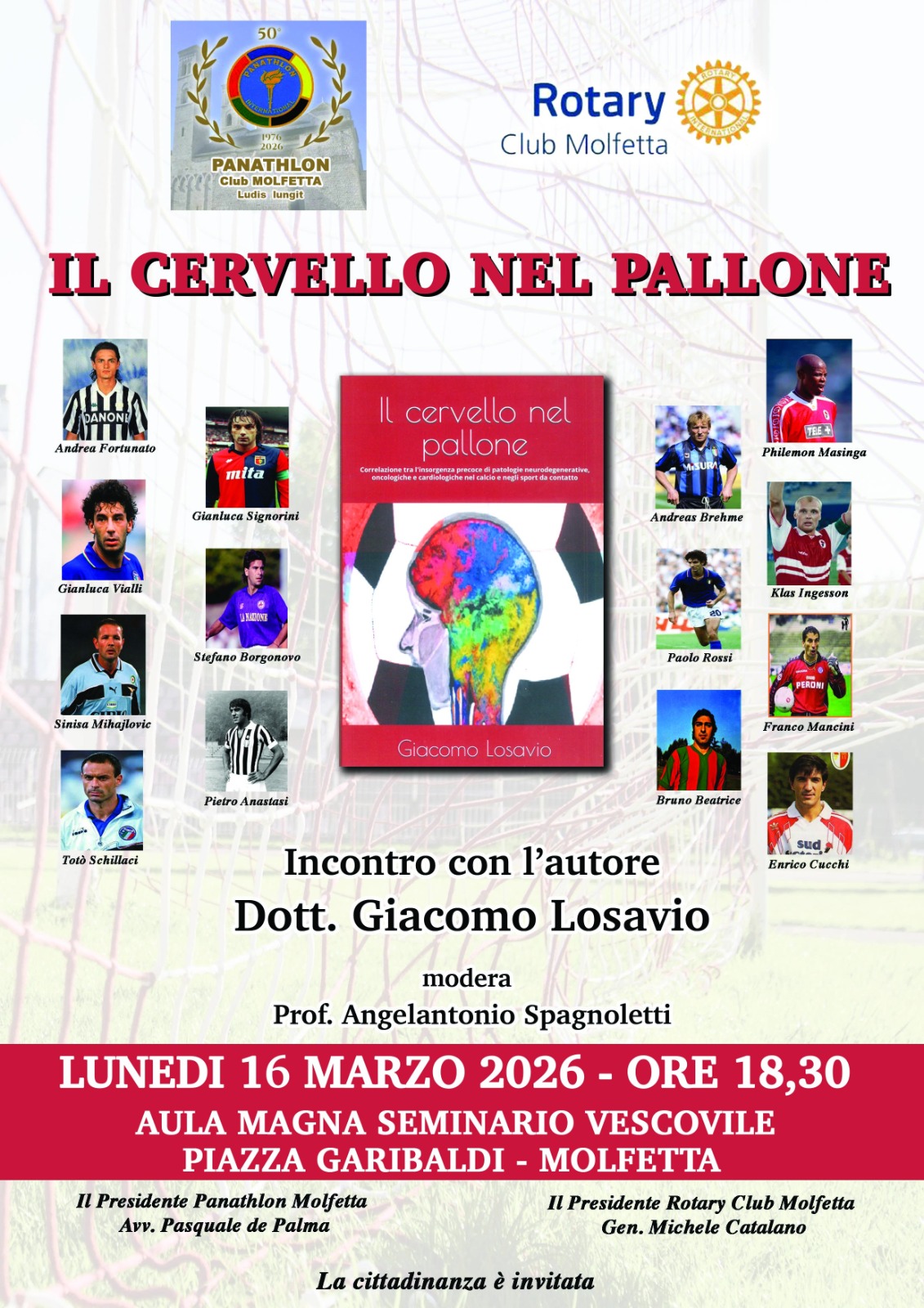 CONFERENZA DEL PANATHLON E DEL ROTARY CLUB MOLFETTA: IL CERVELLO NEL PALLONE