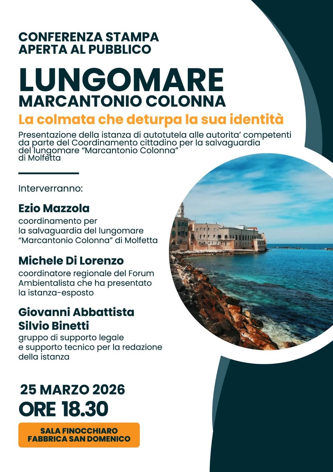 MOLFETTA, IL LUNGOMARE ANCORA AL CENTRO DELL�ATTENZIONE DEI MOLFETTESI 
