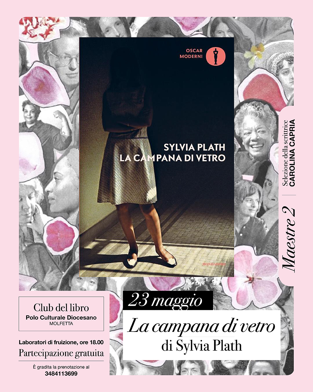 IL CLUB DEL LIBRO DEL POLO CULTURALE DIOCESANO DI MOLFETTA PRESENTER� IL ROMANZO DI SYLVIA PLATH, 