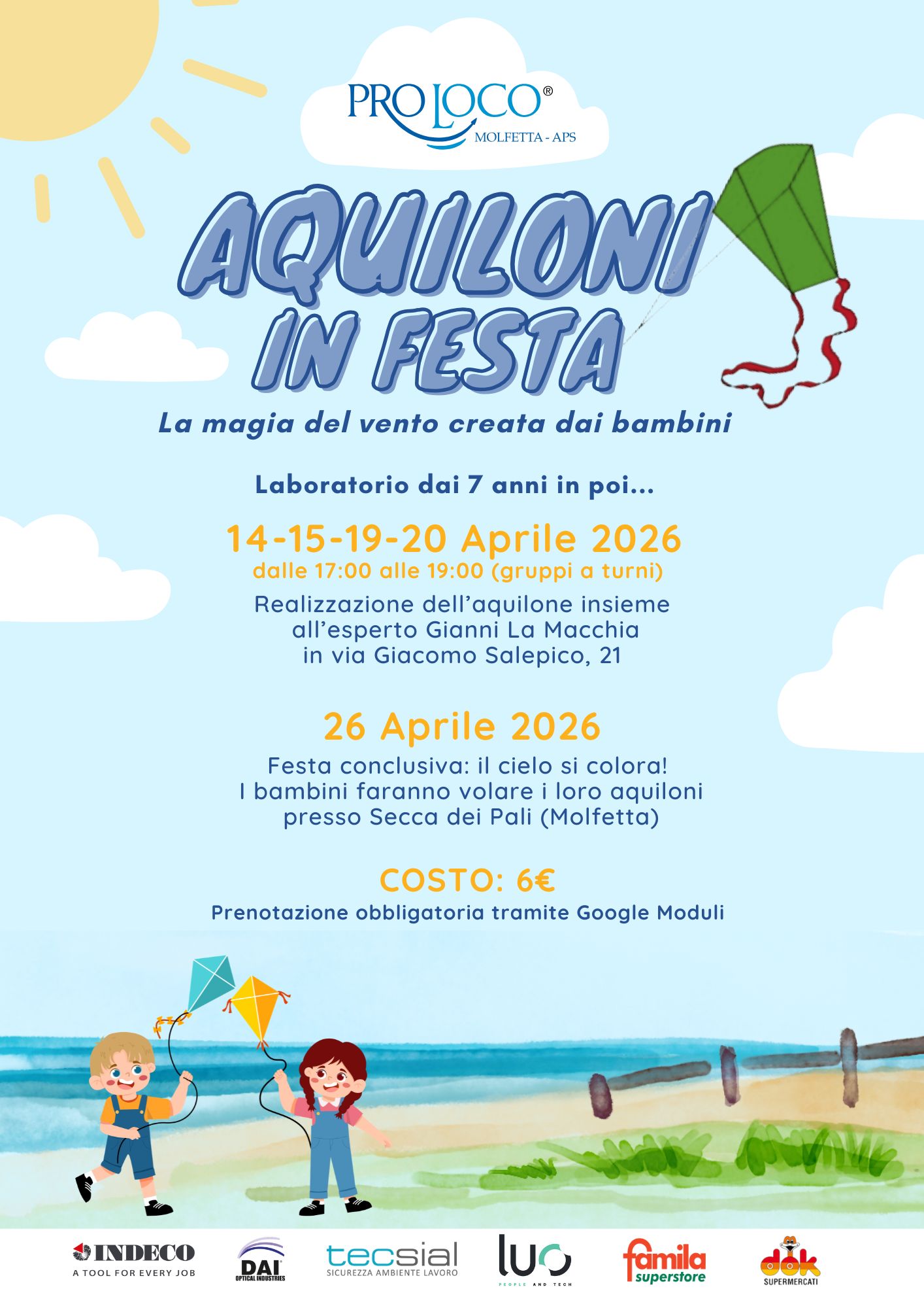 IL CIELO DI MOLFETTA SI COLORA CON LA PRIMA EDIZIONE DI AQUILONI IN FESTA