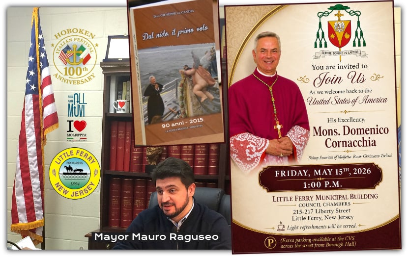 S.E. MONS. DOMENICO CORNACCHIA, IN VISITA NEGLI STATI UNITI, INCONTRERA' VENERDI' 15 MAGGIO LA COMUNITA' LOCALE DI LITTLE FERRY NEL NEW JERSEY