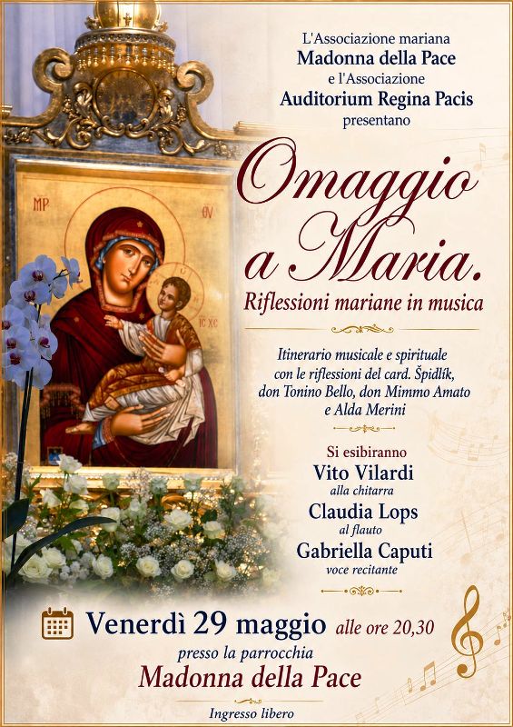 �OMAGGIO A MARIA�: UN VIAGGIO TRA MUSICA, SPIRITUALIT� E POESIA NELLA PARROCCHIA MADONNA DELLA PACE A MOLFETTA